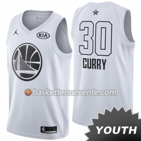 Maillot Basket Golden State Warriors Stephen Curry 30 2018 All-Star Jordan Brand Blanc Swingman - Enfant